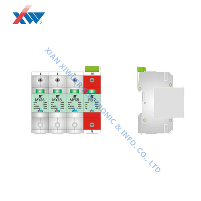 Surge protector 420V AC 20kA 4P smart power supply photovoltaic lightning protector rumah tangga arrester surge SPD