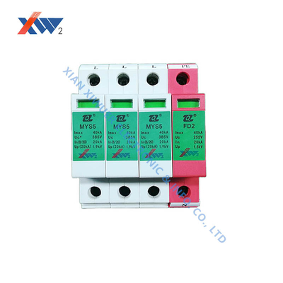 MYS5-385/20-3P+NPE Perangkat perlindungan gelombang tinggi SPD 3P+1 Series Kelas II Uc385V