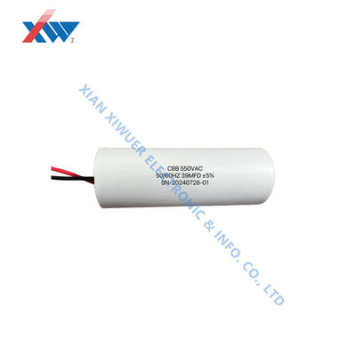 Harga bagus Kondensator pulsa tegangan tinggi 550V AC 78μF dengan kabel lead Disesuaikan untuk kondensator motor on line